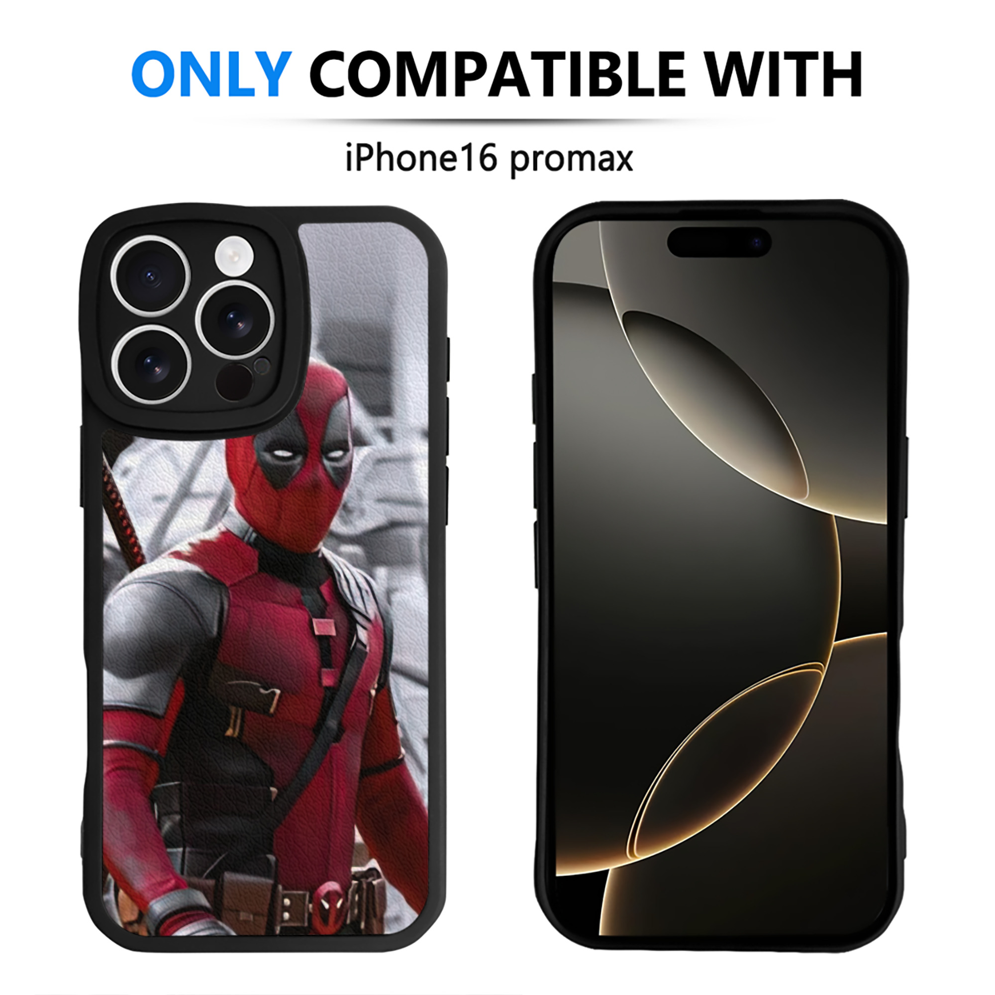 （画像用） Deadpool デッドプール 【iPhone 16シリーズ対応】シリコンスマホケース（レザー調） 材質：シリコン